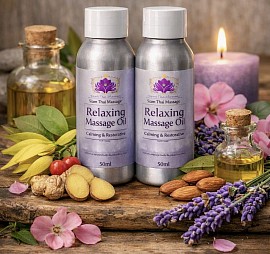 Relaxing Massage Oil.